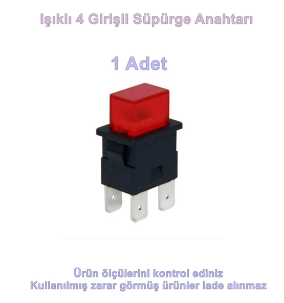 ENDER SÜPÜRGE ANAHTARI 4 GİRİŞ KÜP IŞIKLI ürün görseli 1