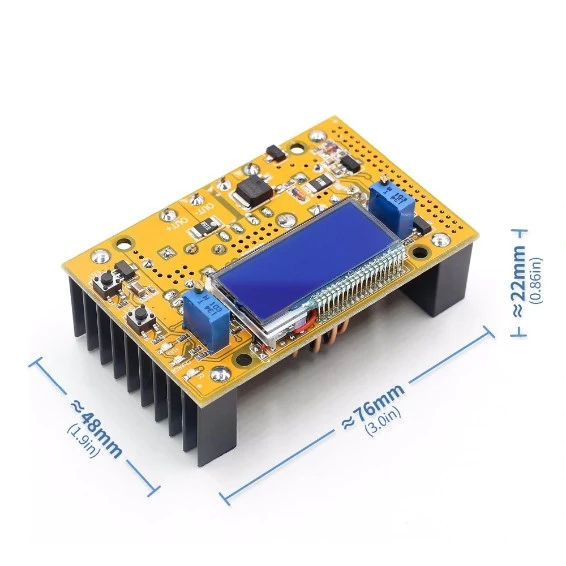 Dc-Dc Converter LCD Ekran Voltaj Akım Göstergeli 10-32V -> 11-60V - Resim 2