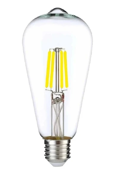HEKA 6W RUSTİK LED AMPUL BEYAZ 6500K ŞEFFAF ürün görseli 1