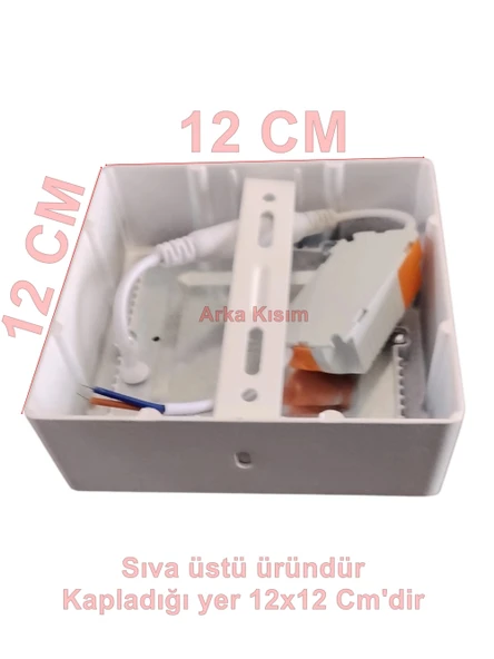 VİTO SIVA Ü. KARE 6W LED PANEL SPOT BEYAZ 6000K - Resim 3