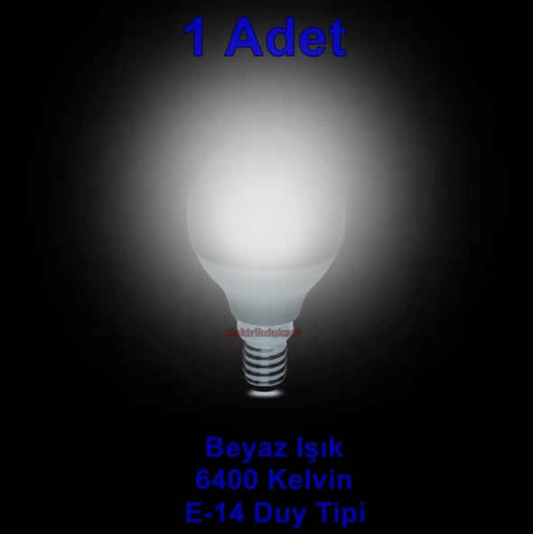 VİTO 6,5W TOP LED AMPUL BEYAZ E-14 6400K - Resim 3
