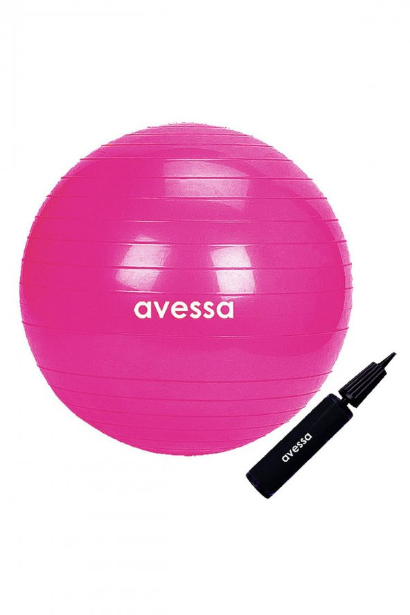 Avessa Pilates Topu 55 cm Pembe Pompalı ürün görseli 1