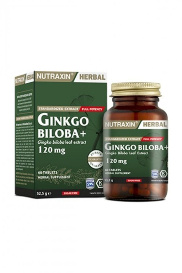Nutraxin Ginkgo Biloba 120mg 8680512602651 ürün görseli 1