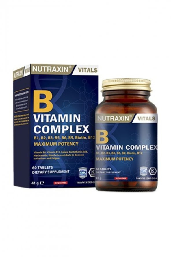 Nutraxin B Vitamin Complex 60 Tablet ürün görseli 1