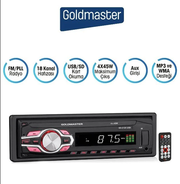 GOLDMASTER SD-2120 USB Oto Teyp - Resim 3