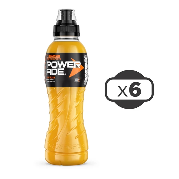 Powerade Sun Rush 500 Ml Portakallı Spor İçeceği x 6 Adet ürün görseli 1