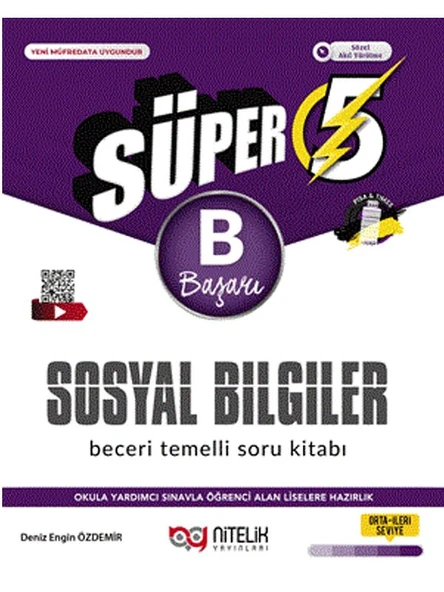 NİTELİK 5.SINIF (B) SÜPER SOSYAL BİLİMLER BECERİ TEMELLİ SORU KİTABI *YENİ* ürün görseli 1