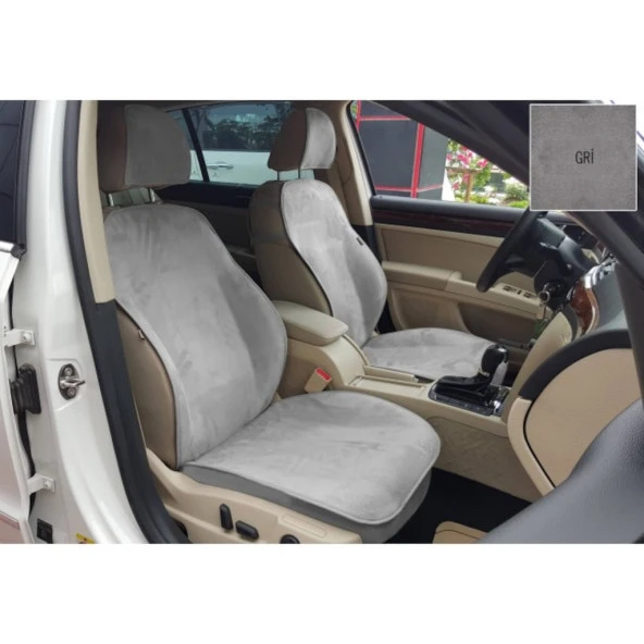 Opel Corsa D Yeni Nesil Koltuk Koruyucu 2006-2014 Ön 2 Li Kılıf Minder Gri ürün görseli 1