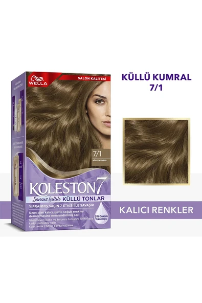 Wella Koleston Supreme Saç Boyası 7/1 Küllü Kumral ürün görseli 1