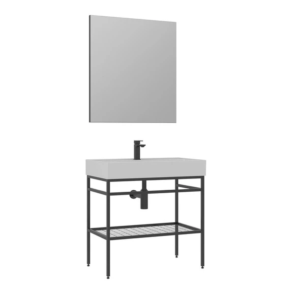 Orka Capetown 80 cm Beyaz Banyo Dolabı Takımı ürün görseli 1