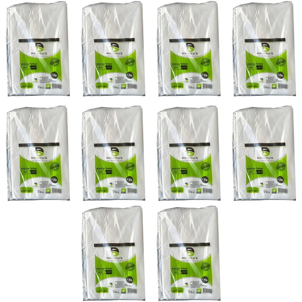 Doğanpack Şeffaf Naylon 5 lik 30x52 Cm. Bakkaliye Poşeti Torbası - 10 Kg. -Ort. 850 Adet - 10 Paket ürün görseli 1