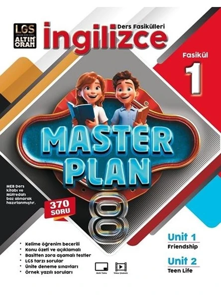 ALTIN ORAN 8.SINIF İNGİLİZCE MASTER PLAN 1.FASİKÜLLERİ *YENİ* ürün görseli 1