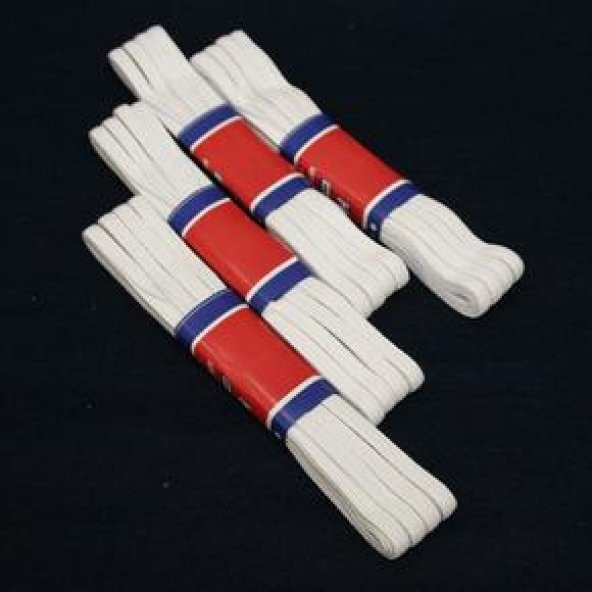 4 ADET 0.80 CM BEYAZ BEL PAÇA DON LASTİĞİ GENİŞ YASSI LASTİK 40 m ürün görseli 1