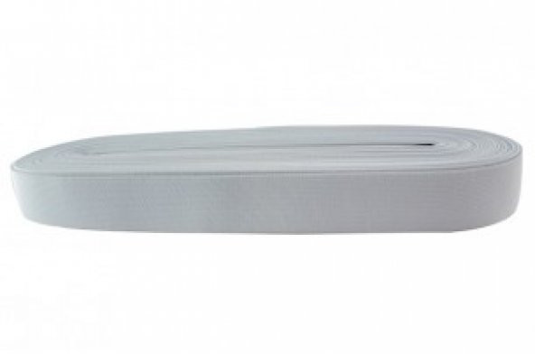 2.5 CM BEYAZ BEL PAÇA DON LASTİĞİ YASSI GENİŞ LASTİK 10 MT LATEKS ürün görseli 1