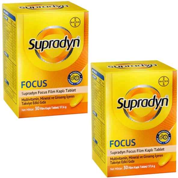 Supradyn Energy Focus 30 Tablet 2'li ürün görseli 1