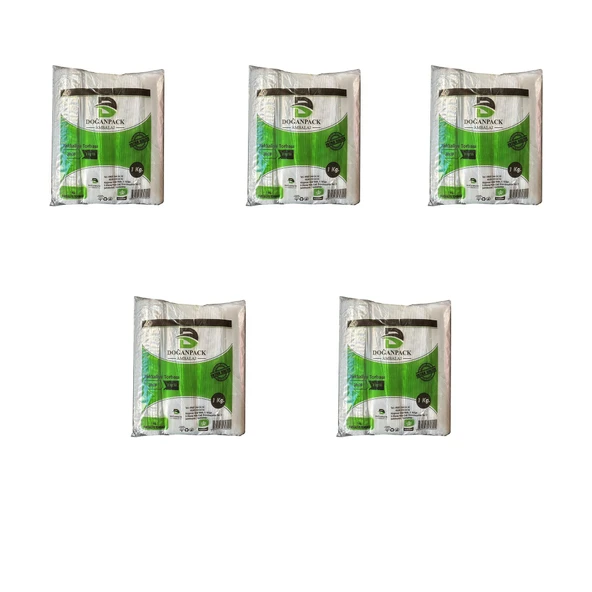 Doğanpack Şeffaf Naylon 1 lik 20x30 Cm. Bakkaliye Poşeti Torbası - 5 Kg. - 5 Paket ürün görseli 1