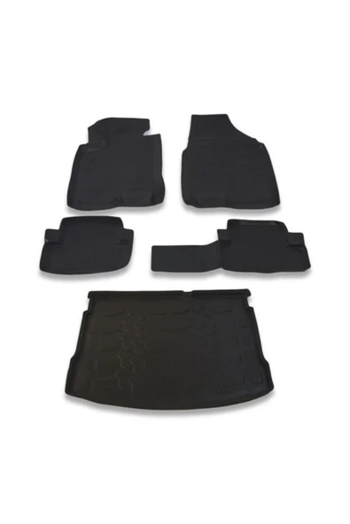 Nissan Qashqai 2007-2014 Arası 4D Havuzlu Oto Paspas Ve Bagaj Set ürün görseli 1