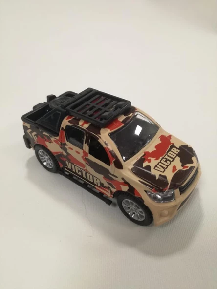 Fast Racer High Simulation Metal Çek Bırak Askeri Araba K137A25K - Resim 4