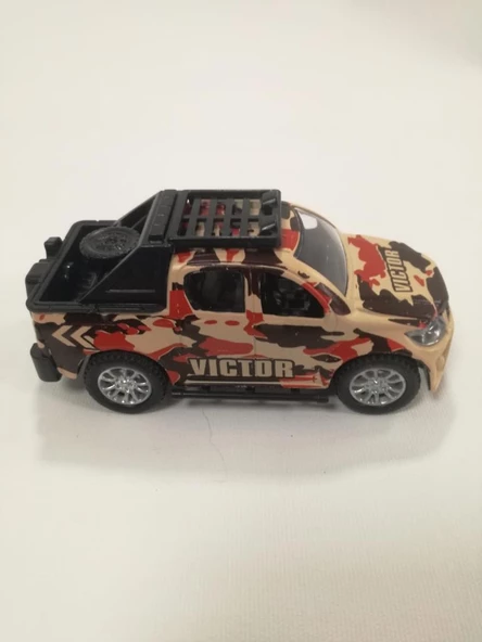 Fast Racer High Simulation Metal Çek Bırak Askeri Araba K137A25K - Resim 3