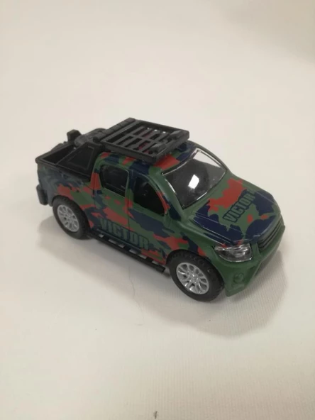 Fast Racer High Simulation Metal Çek Bırak Askeri Araba K137A25K - Resim 7