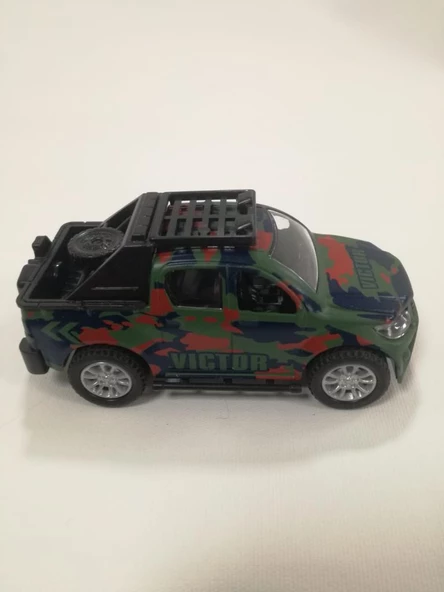 Fast Racer High Simulation Metal Çek Bırak Askeri Araba K137A25K - Resim 8