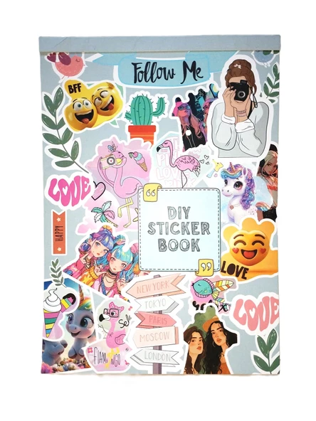 Hayal Sepeti DIY Sticker Book Sticker Kitabı Soft Edition 24x17cm  600+ ürün görseli 1