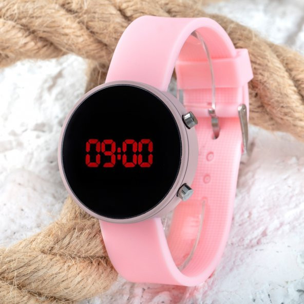 SaaTTino Led Watch Pembe Silikon Kordon Bayan Yetişkin Kız Çocuk Saati ST-303792 ürün görseli 1