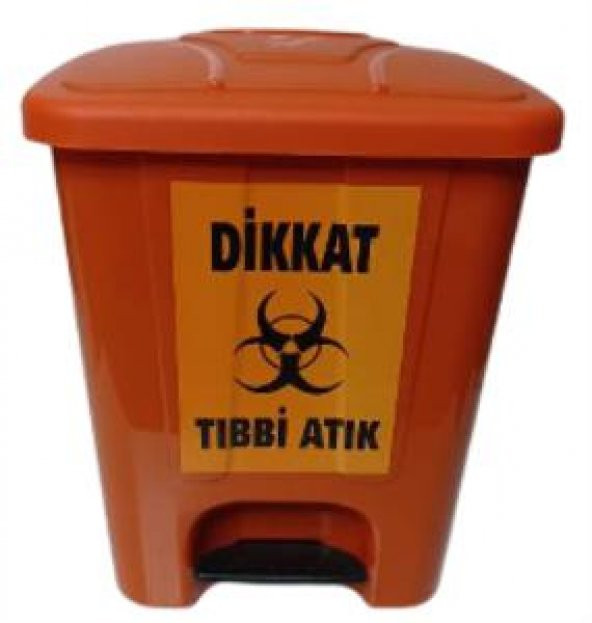 Tıbbi Atık Kovası 25 Lt Köşeli Pedallı ürün görseli 1