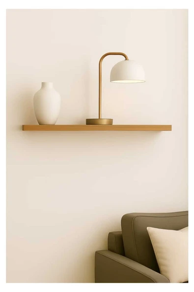 yankı-byeg 50 Cm Safir Meşe Mdf Uçan Duvar Rafı Gizli Bağlantı Kitaplık ürün görseli 1