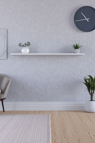 yankı-byeg 100 Cm Mat Beyaz Mdf Uçan Duvar Rafı Gizli Bağlantı Kitaplık ürün görseli 1