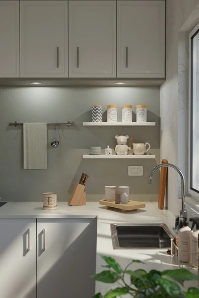 yankı-byeg 60 Cm 2li Mat Beyaz Mdf Uçan Duvar Rafı Gizli Bağlantı Kitaplık ürün görseli 1