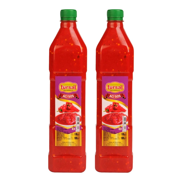 Tursal Acı Sos 1000 gr 2 li ürün görseli 1