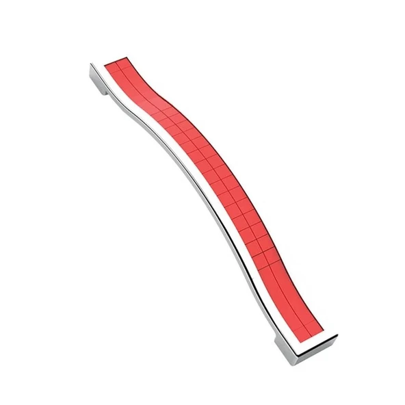 TEKDEKOR Krom Kırmızı Mobilya Kulp 224 mm  3 Adet ürün görseli 1