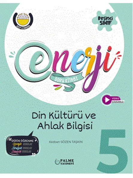 PALME 5.SINIF ENERJİ DİN KÜLTÜRÜ VE AHLAK BİLGİSİ SORU KİTABI*YENİ* ürün görseli 1