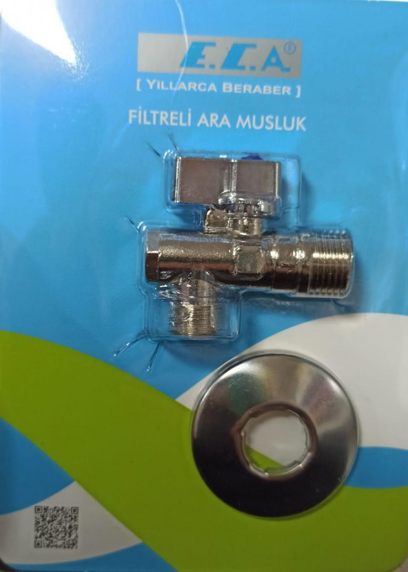 Filtreli Ara Musluk Rozetli-parlak Krom Başlıkı ürün görseli 1