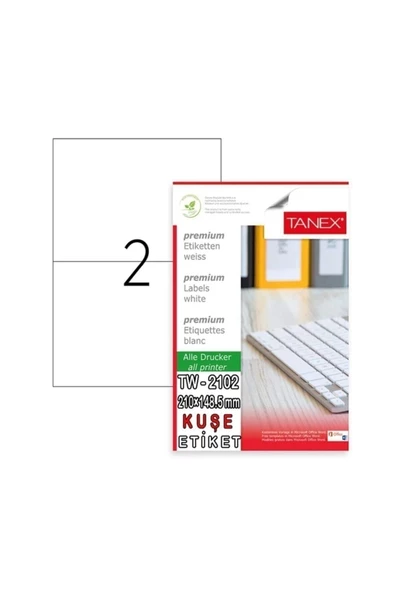 TANEKS LAZER ETİKET TW 2102 210*148,5 MM ürün görseli 1