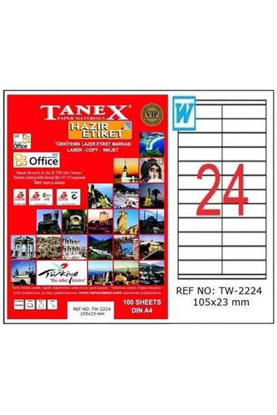 TANEKS LAZER ETİKET  TW 2224  105*23MM ürün görseli 1