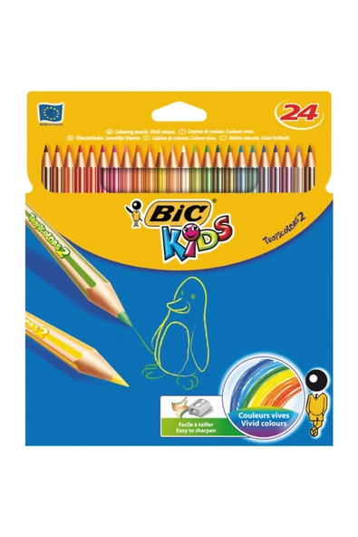 BİC TROPICOLORS KURU BOYA 24 LÜ ürün görseli 1