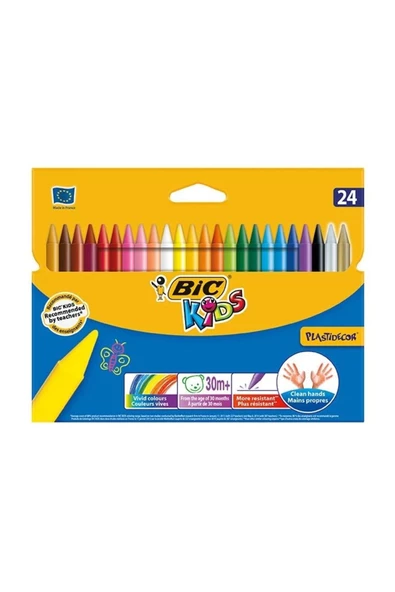 BİC PLASTIDECOR PASTEL BOYA 24 LÜ ürün görseli 1