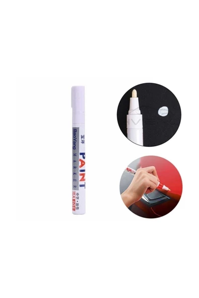 Beyaz Renk Çıkmayan Paint Oto Rötuş Boya Kalemi Beyaz ürün görseli 1