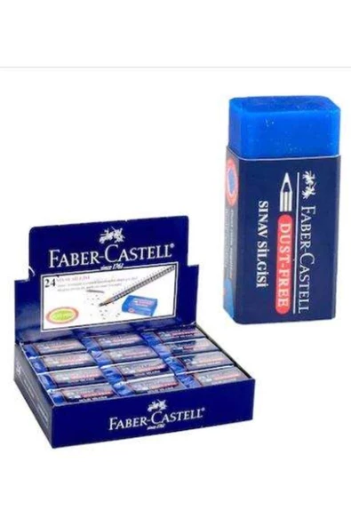 Faber-castell Sınav Silgisi Dust-free Mavi 24’lü Paket ürün görseli 1