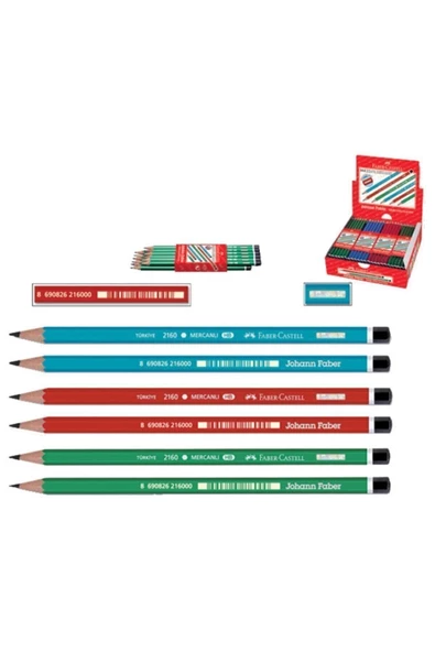Faber-castell Mercanlı Kurşun Kalem 12 Li 1052160000000 (1 Paket 12 Adet) ürün görseli 1