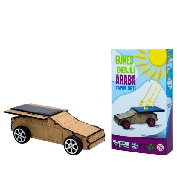 Güneş Enerjili Araba Yapım Seti - Deney Seti Solar Enerji Araba Car Kit ürün görseli 1