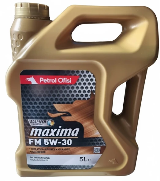 PETROL OFİSİ MAXİMA FM 5W30 - 5 L FORD WSS-M2C913-D-C/ACEA A5/B5 ürün görseli 1