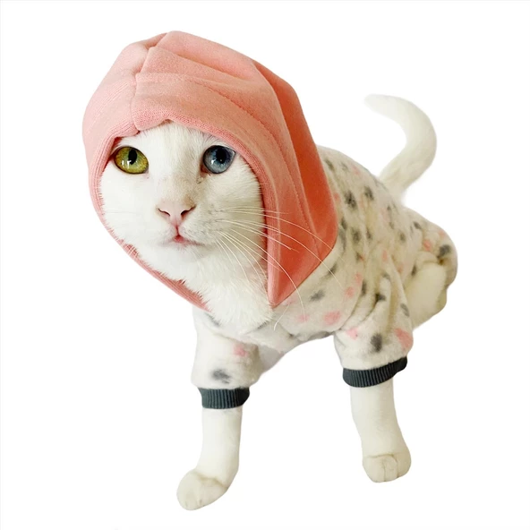 Softie Spotty Pink Kedi Tulumu Kedi Kıyafeti ürün görseli 1