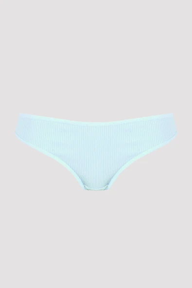 Pudra Yeşil Mavi  3lü Kaşkorse Basic Külot - Resim 7