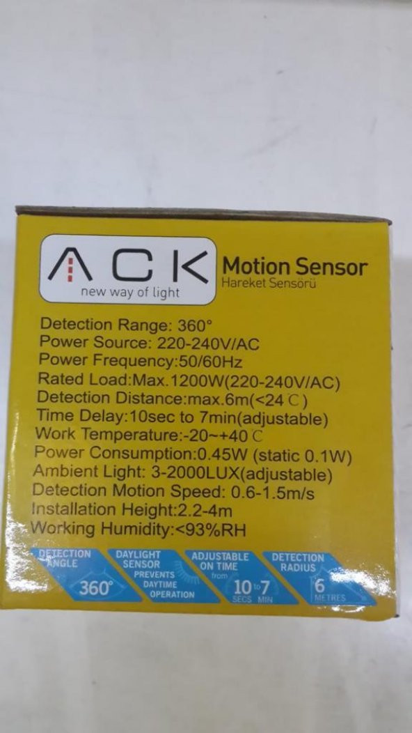 ACK SIVA ALTI SENSÖR 360 DERECE - Resim 2