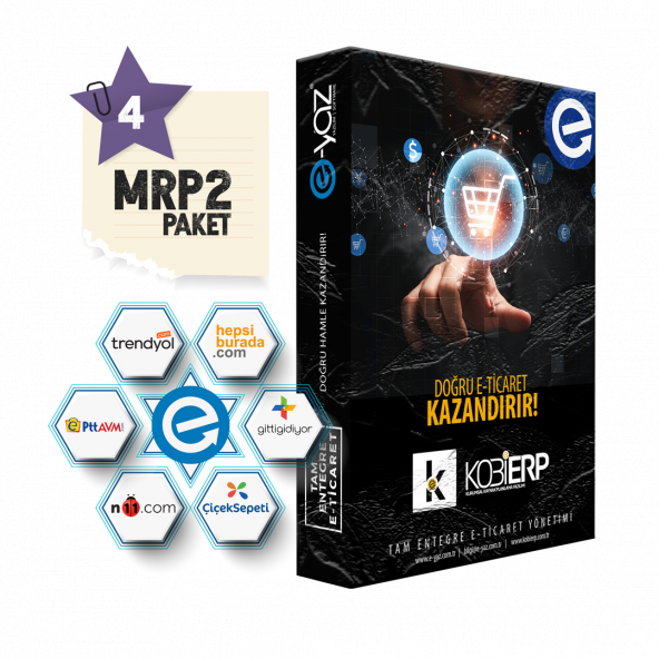 KOBİERP E-Ticaret Pro + MRPII Üretim Paket Erp Yazılımı ürün görseli 1