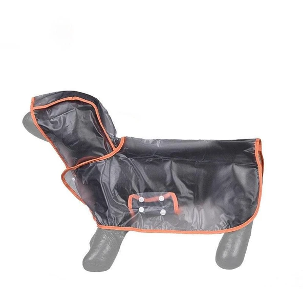 Lepus Şeffaf Yağmurluk - Turuncu S  Sırt BOY 23cm, Göğüs 37cm,  Boyun 23cm ürün görseli 1