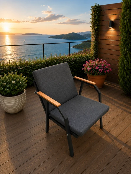 VİENTO 2-1-1 BAHÇE BALKON MOBİLYASI,SEHPALI, - Resim 2